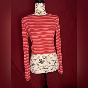 Multicolored Striped Crop